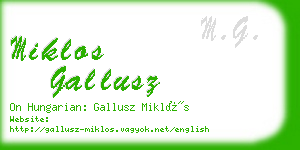 miklos gallusz business card